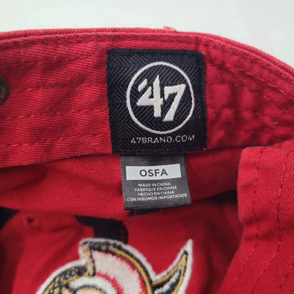 Ottawa Senators Hat Strapback 47 Brand Clean Up Red NHL Hockey Casual Cotton Men - Picture 11 of 11